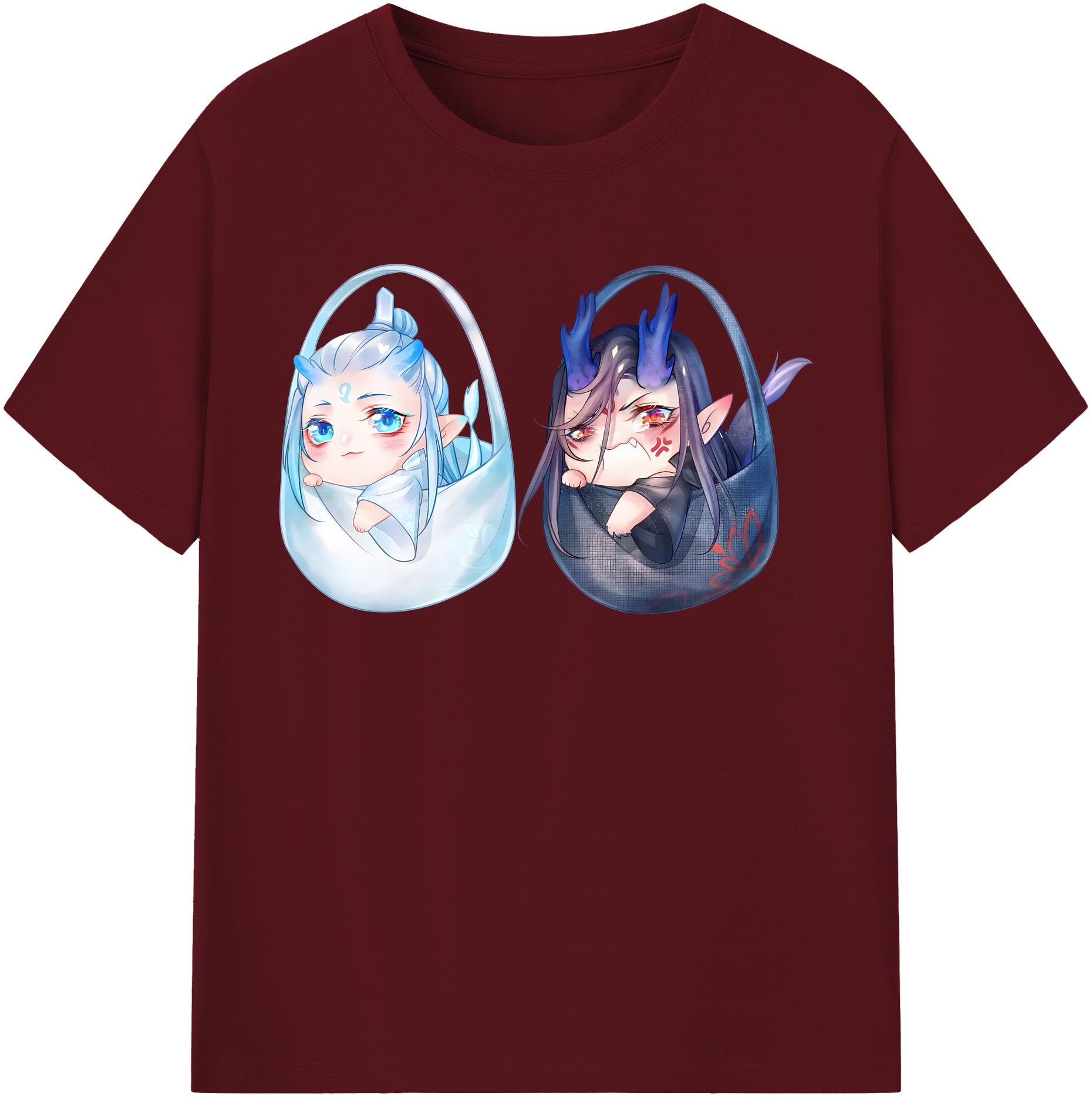 （画像用） Ne Zha 2 ナタ 魔童の大暴れ 綿100％半袖Tシャツ（フロントプリント）